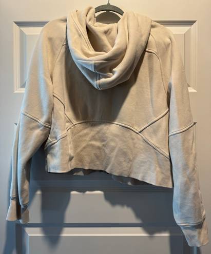 Lululemon White Opal Scuba Full Zip Hoodie