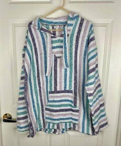 Artesanias Womens Hooded Poncho Size XL