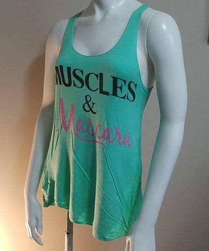 Acting Pro  Green "Muscles & Mascara" Tank Top (S)