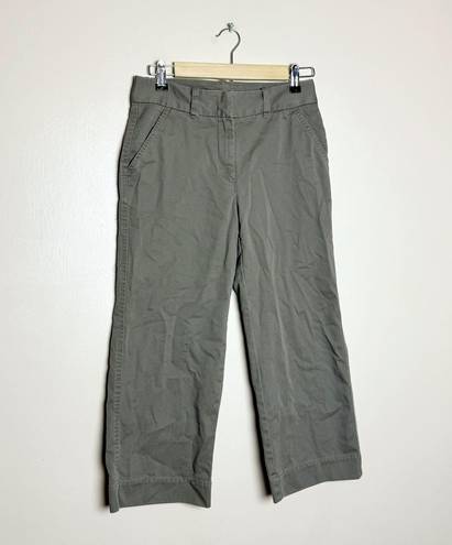 L.L.Bean Brown  Classic Cotton Cropped Pants Size 4 EUC