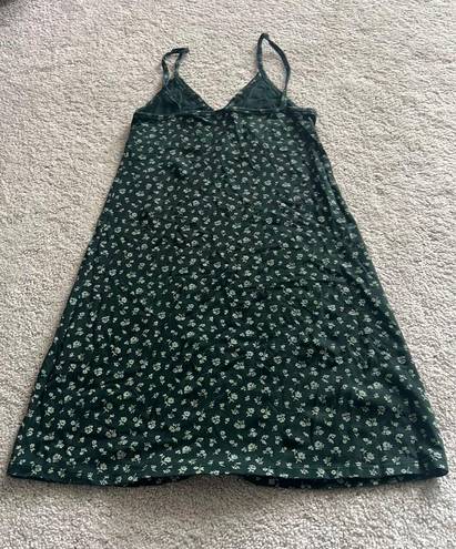Brandy Melville Green Flower Dress