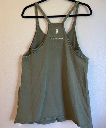 Free People NEW! $60  Movement HOT SHOT Mini Dress Romper WILLOW Army Green SMALL