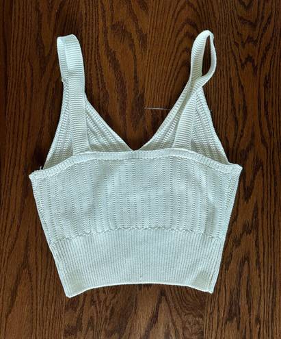 Knitted Tank Top White Size M