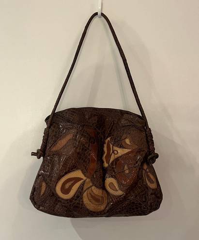 Vintage Leather Shoulder Bag Brown