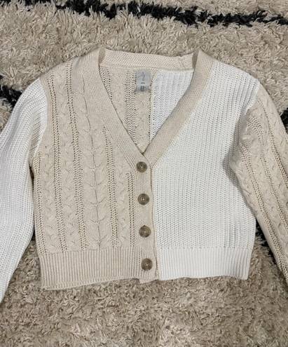 Joie Two Toned Button Down Cardigan Sweater