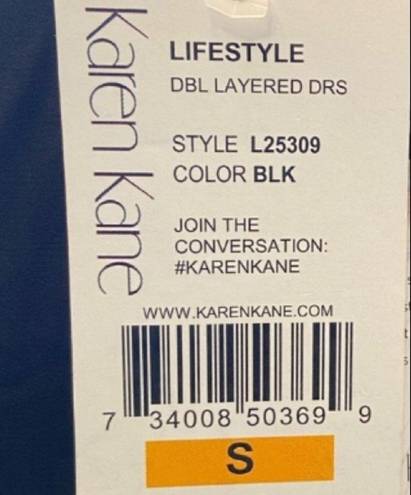 Karen Kane  Sleeveless Double layer Black Dress size Small