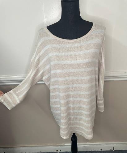 Market & Spruce 3/4 Sleeve Stripe Blouse Size Large