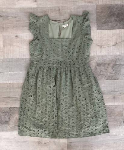 Roolee Green Eyelet Dress