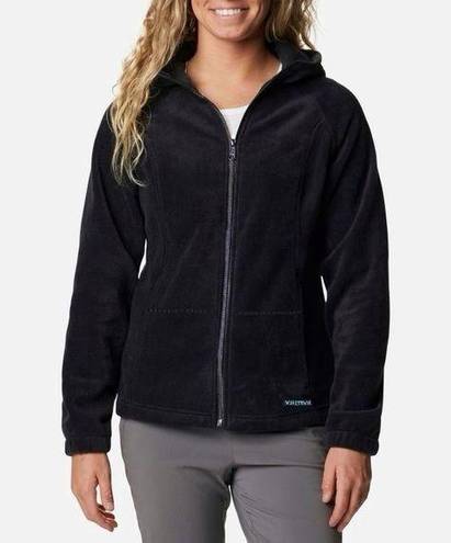 Marmot  Black Fuzzy Sherpa Fleece Hooded Zip Front Performance Jacket