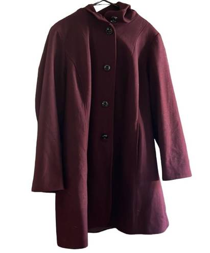 London Fog  Wool Blend Hooded Coat