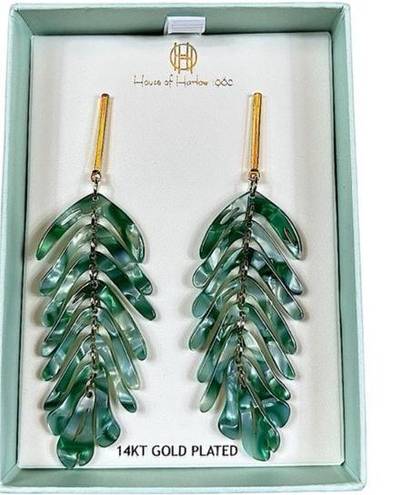 House of Harlow NIB  x REVOLVE: NWT 14k Gold Plated Palm Earrings