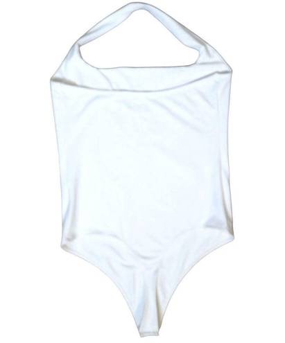 Abercrombie & Fitch Bodysuit AF Soft Collection M White Halter Square Neck NWOT