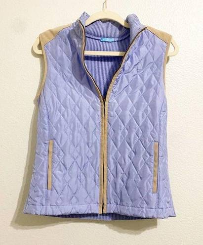 J. McLaughlin  blue quilted vest size small