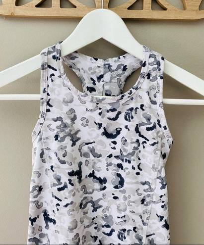 Avia  Leopard Print Active Wear Tank Top White/Gray Sz XS