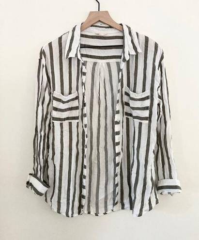 Orange Creek Striped Button-Up 