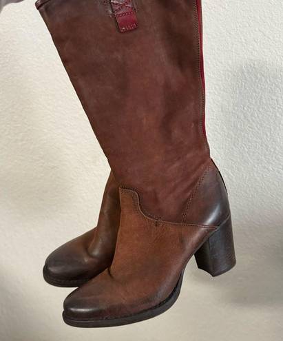 Krass&co YKX &  Brown Leather Heeled Boots Boho Western size 38 / 7-7.5 RARE