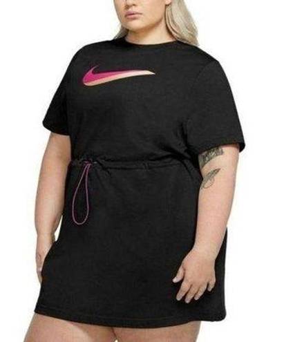 Nike  Women’s Black Sportswear Icon Clash Tunic T-Shirt Dress Size 1X