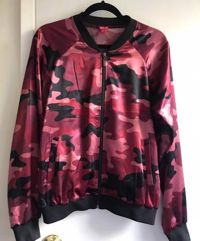 Guess Satin Camo Bomber Jacket