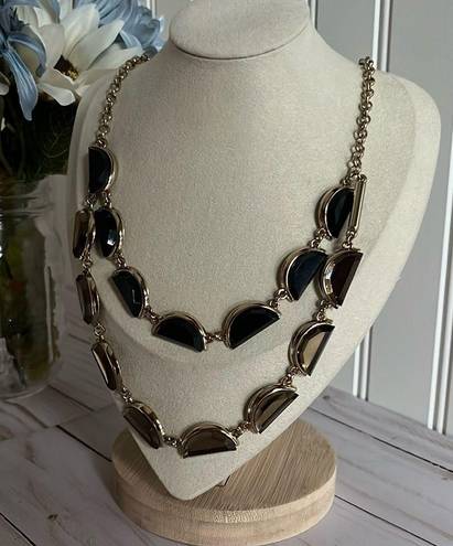 Coldwater Creek Double Crescent Necklace 