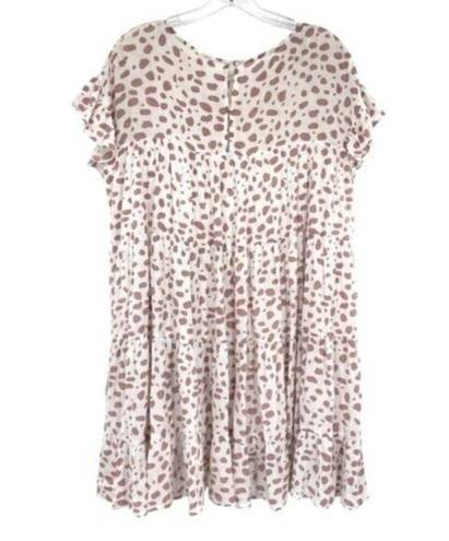 Entro  Polka Dot Tiered Flowy Babydoll Dress