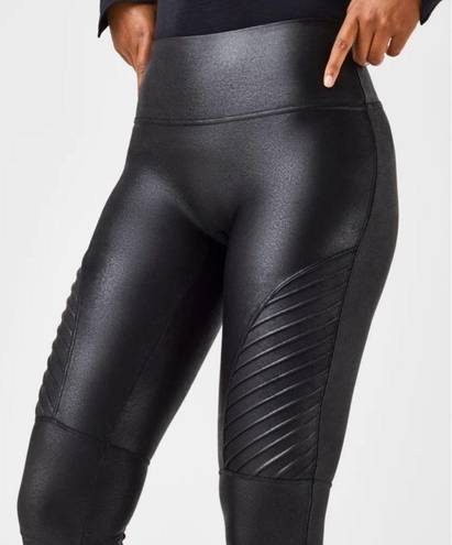 Spanx  Faux Leather Moto Leggings size medium