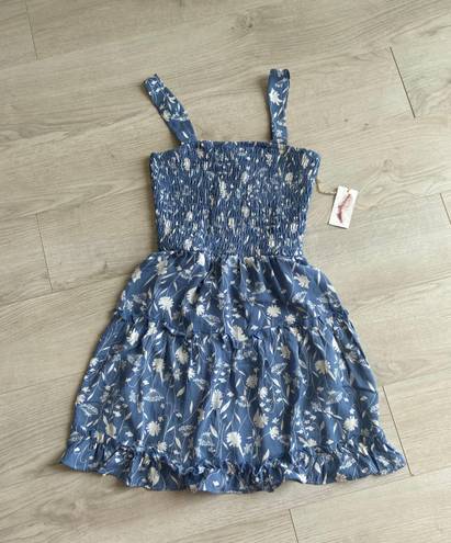 Jessica Simpson Blue and White Tiered Summer Dress