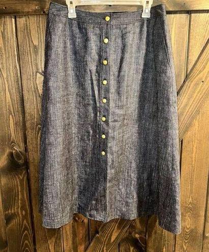 Brooks Brothers NWOT  Midi Button Down Skirt