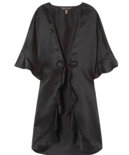 Victoria's Secret Black Victoria Secret Satin Sexy Robe NWT