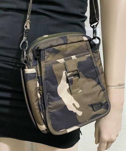 infinity LUG  Can Can Green Camo Nylon RFID Convertible Mini Crossbody Bag