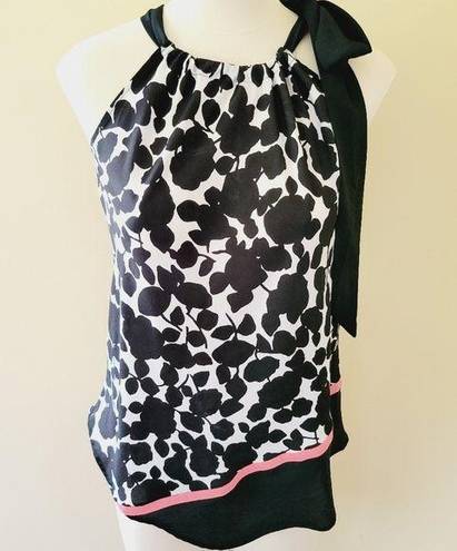 Ny&co NY& abstract floral halter blouse size xs