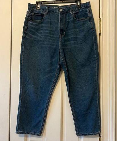 American Eagle Mom Jeans in Medium Vintage Wash Size 14 Extra Short