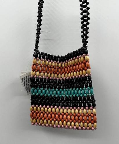 American Eagle  Multicolor Boho Retro Beaded Small Crossbody Purse