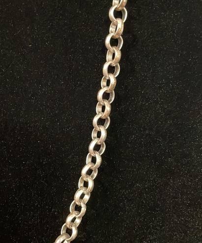 infinity  symbol silver tone open link chain necklace