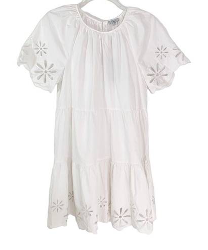 Rails  Arielle Dress White Eyelet Organic Cotton Blend Size Small NWT