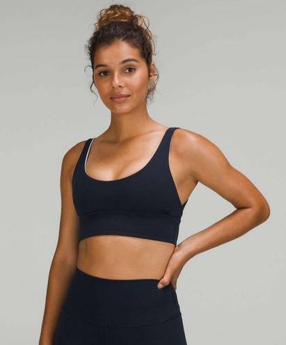 Lululemon True Navy/ Blue Linen Align Reversible Bra *Light Support, A/B Cup 