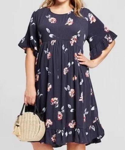 Isabel Maternity  XL Navy with Floral Pattern