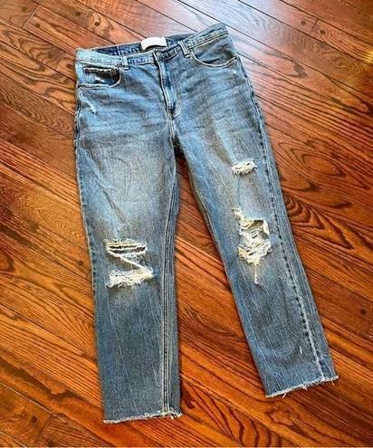 Abercrombie & Fitch Distressed Mom Jeans 8