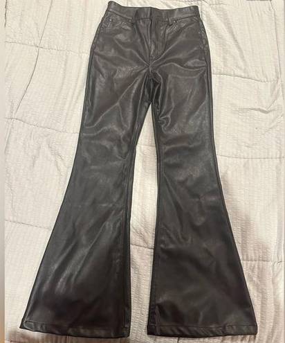 Pull & Bear Faux Leather Flared Pants