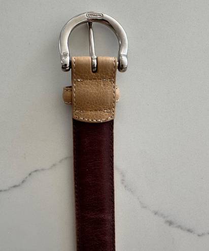 Coach Vintage  Calfskin Belt Style 8567 in Tan with Silver Tone Buckle Size Large