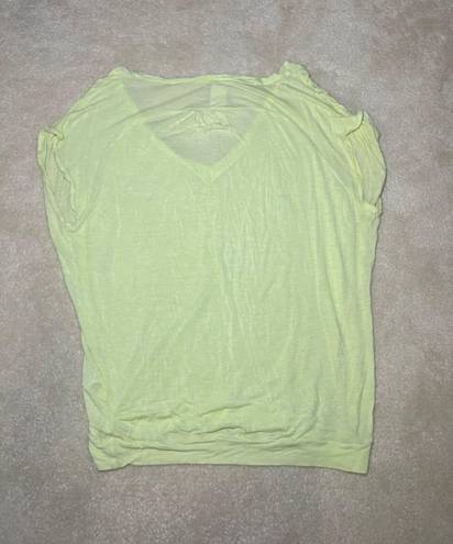 Bordeaux Neon Yellow Sheer Top | Small