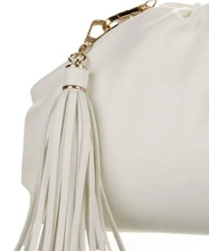 Understated Leather  Leather White Crossbody Bag