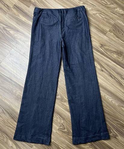 Etcetera  Size 12 Denim Style Pants Wide Leg Stretch High Rise Waist Women’s Blue