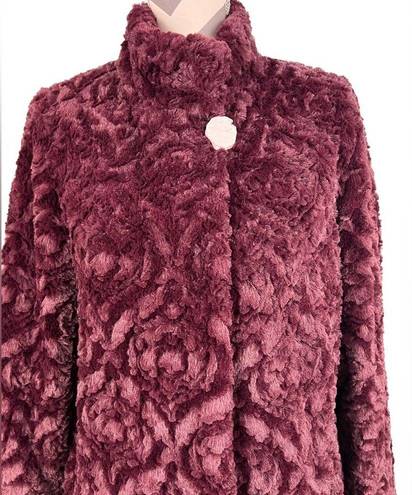 Dennis Basso NWOT -  Rosette Faux Fur Coat - Size S