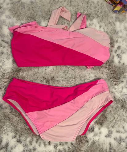 Bikini Swimsuit Pink Size L