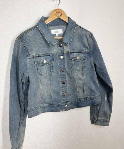 Elizabeth and James Textile  Denim Jean Trucker Jacket Size Large L