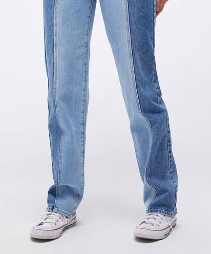 PacSun Size 22  Eco Two-Tone Color Block '90s Boyfriend Jeans Baggy Fit