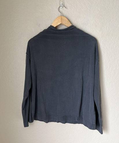 We The Free Grey Bell Sleeve Cowl Neck Top