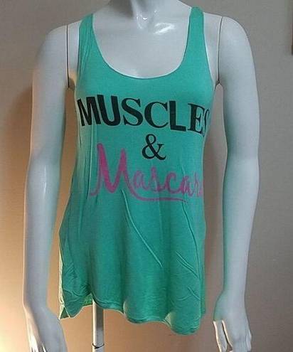 Acting Pro  Green "Muscles & Mascara" Tank Top (S)