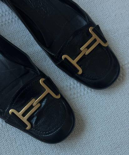 Salvatore Ferragamo black horsebit buckle vintage ballet flats size 6