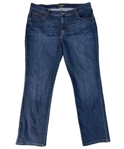 Lee  Relaxed Fit Straight Leg Plus Size 18 (39x31) Blue Jeans Stretch High-Rise ^